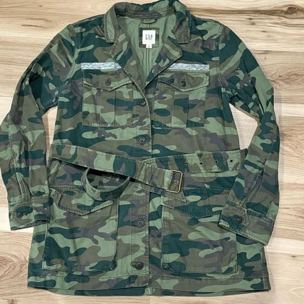 Gap Camo Lightweight Utility Jacket Coat Women’s Medium